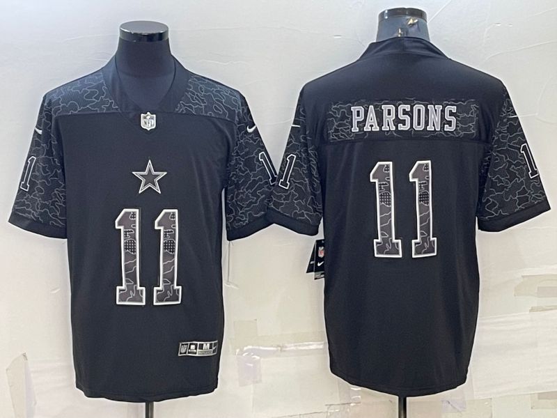 Men Dallas Cowboys #11 Parsons Black Reflector 2022 Nike Limited NFL Jersey